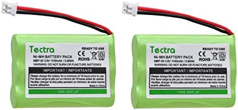 Tectra 2-Pack 1100 mah Взаимозаменяеми Батерия за Motorola MBP33 MBP33S MBP33PU MBP35 MBP36 MBP36S MBP36PU MBP41 MBP43 следи