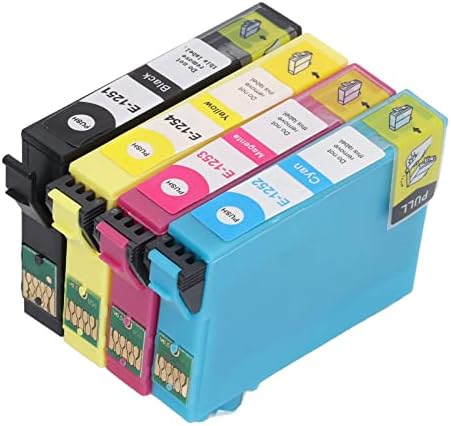 4 Цветно Мастило касета за принтер, Удобен материал PP Стабилен Чип Липсата на изтичане на Точен мастилницата Отлична Пропускливост за училище, за Лаборатории