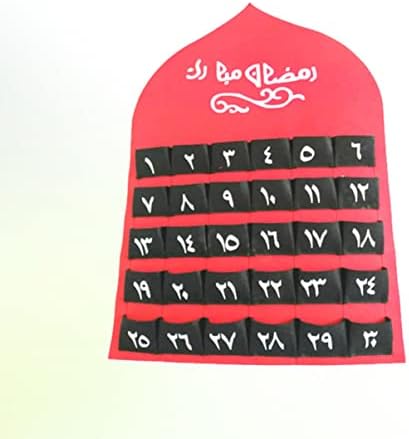 Abaodam Детски Календар Руж Декор 2 опаковки Ейд Рамадан Появата на рамадан адвент календар рамадан украса