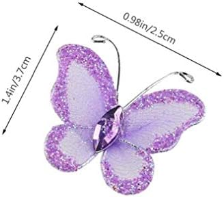 Angoter 50 бр. Блестящи пеперуди за Отглеждане с Телена Мрежа, Блестящи Пеперуди за Костюмирани Diy (Случаен цвят)