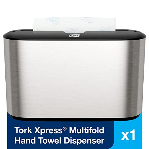 Диспенсер за кърпи Tork Xpress от неръждаема стомана, компактен за домашна употреба, подходящ за кърпи за ръце, H2 и меки