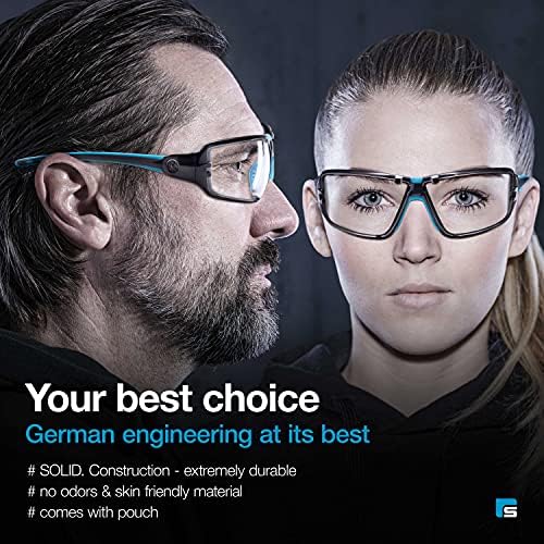 Защитни очила SolidWork с вградена странична защита | Защитни очила за очите с прозрачни, фарове за мъгла, устойчиви на надраскване и uv обективи | С регулируеми дужками |