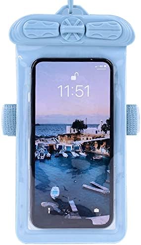Калъф за телефон Vaxson, Съвместим с водоустойчив калъф Hisense F24 Dry Bag [Без защитно фолио за екрана] Син