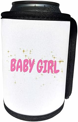 Триизмерно надписи baby girl с блестящ дизайн. - Опаковки за бутилки-охладители (cc-360835-1)