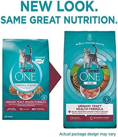 Суха храна за котки от Purina ONE с високо съдържание на протеин + Плюс Формула за здравето на пикочните пътища - 16 паунда В опаковка