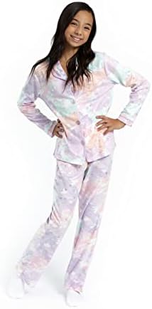 Пижамный комплект за момичета Sleep On It от 2 теми, Норковое Флисовое Пижамное палто копчета и комплект панталони