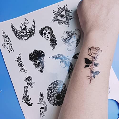 Хартия за временна татуировка, която е Подходяща за печат, 5 Листа, Преводна Стикер за татуировки Размер 8,5x11