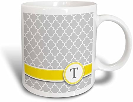 3 Начертайте в личния си име първата буква Т - сив четырехлистник с монограм. - Чаши (mug_154586_6)