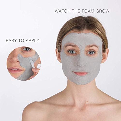 Elizabeth Mott Carbonated Bubble Clay Mask - Натурална глина и активен въглен за дълбоко почистване и детоксикация - Корейската маска за лице без аромат, 3,53 грама