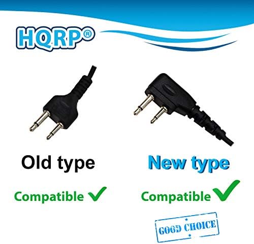 HQRP 2-Пинов слушалки с акустична тръба, микрофон, Слушалки, Съвместими с ICOM IC-F12, IC-F12S, IC-F14, IC-F15, IC-F16 + HQRP