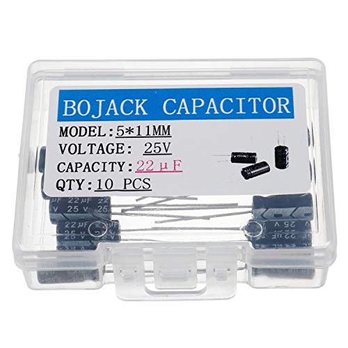 BOJACK 5x11 mm 22 icf 25 В 22MFD 25 Напрежение ±20% Алуминиеви електролитни кондензатори (опаковка от 10 бр.)