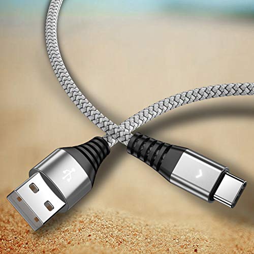 (2 опаковки) 9-крак USB кабел Type C, кабел за бързо зареждане iFlash 2.4 A, съвместим с Samsung Galaxy S10 / S9 /