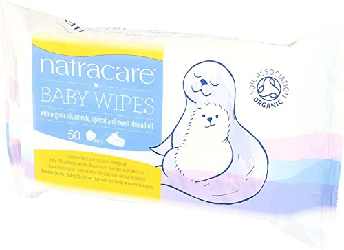 Бебешки кърпички Natracare от органичен памук 50 карата (12 опаковки)