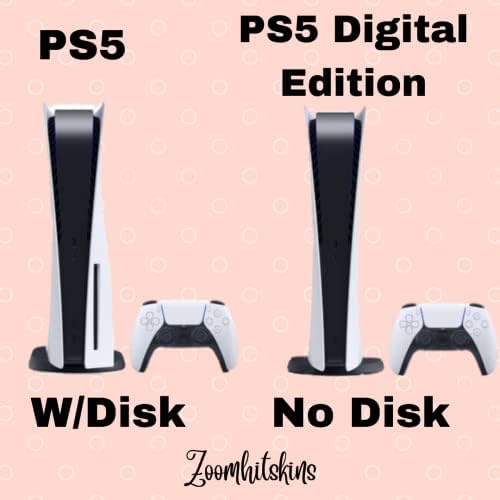 Кожата контролер PS5 от ZOOMHITSKINS, винил 3 м за здравина и кацане, Обикновен, розово, оранжево, корал, лесен за използване, без мехурчета, е съвместима с контролери PS5, точе