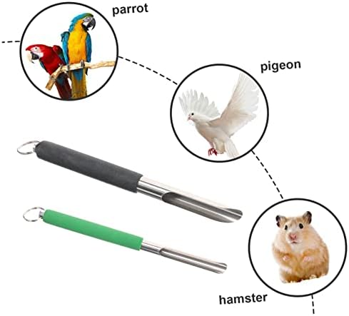 Yardwe 2 елемента Ясла за Птици от Неръждаема Стомана Little Pet
