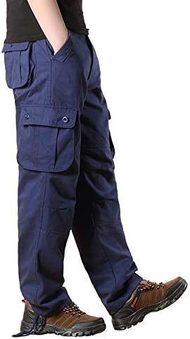 Мъжки Улични Ежедневните Свободни Панталони-Карго с Множество джобове, Обикновена Летни Панталони Спортни Cut във военната