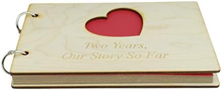Дървена албум за албуми на годишнина от 2–годишнината - идеален за вашата съпруга или приятелка
