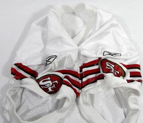 2003 San Francisco 49ers Е игра, Пусната В Бяла Тениска 52 DP33492 - Използваните тениски За игри NFL Без подпис
