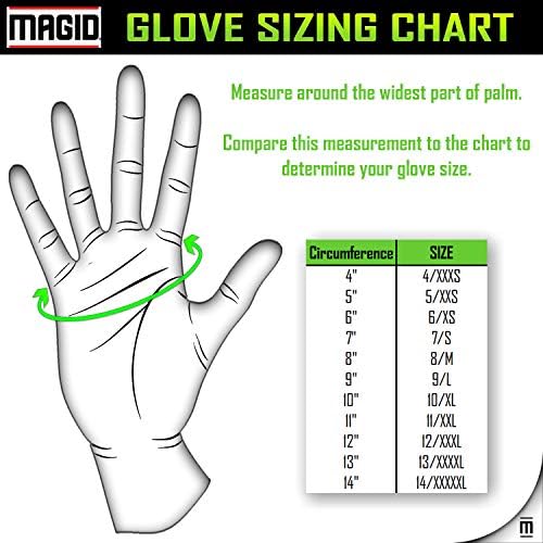 Ръкавици за източване на MAGID 714TM Hand Master На Флоковой лигавицата, Средно-Оранжево
