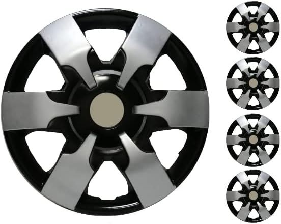 Комплект Copri от 4 Джанти накладки 16 инча, Сребристо-Черен на цвят, с защелкивающимся капак, Подходящи и за Ford