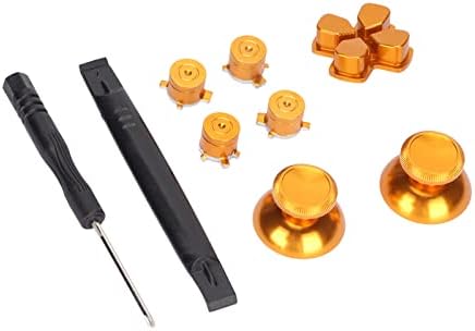 Пълен Набор от бутони, Точни Персонализирани Бутоните на Геймпада Жълт цвят, Стилна за игрален контролер PS5