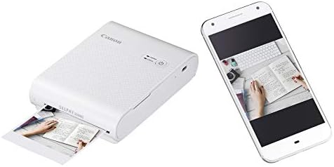 Преносим квадратен фото принтер Canon SELPHY QX10 за iPhone или Android, Бял