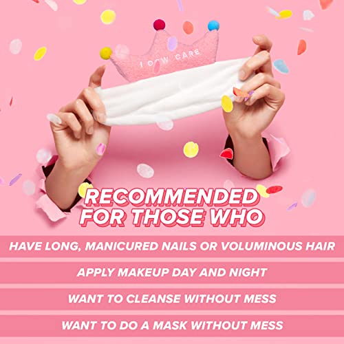 I оросяване планина CARE Розова превръзка-диадема за измиване на лицето, грим, душ, вана + комплект за веганского измиване на лицето за коте Намасте