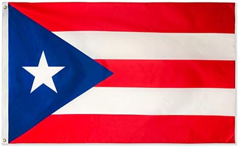 DANF Флаг Пуерто Рико 3x5 Фута Полиестер Националните Флагове на Пуерто Рико Полиестер с Медни Втулками 3 X 5 Метра