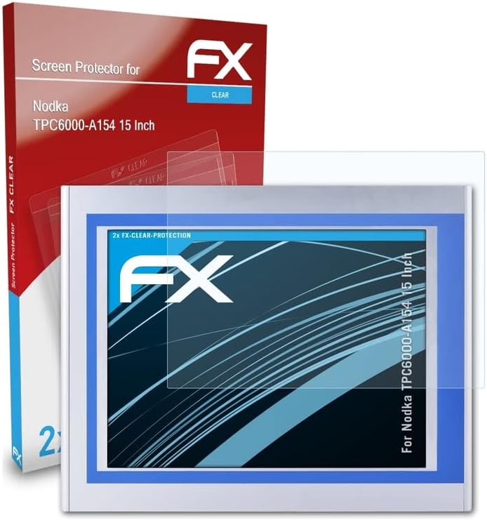 Защитно фолио atFoliX за екрана, която е съвместима с 15-инчов защитен филм Nodka TPC6000-A154, ултра-Прозрачно защитно фолио