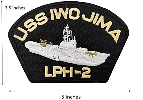 Сладък нашивка на американския ФЛОТ USS IWO JIMA LPH-2, на Бродирани желязо зашит нашивке