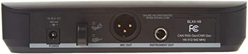 Безжичен едноканален приемник Shure BLX4R за монтаж в шкаф с функция за бързо почистване и по честота, индикатор