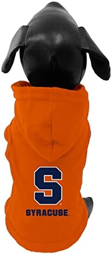 NCAA Сиракуза Orange Памучен Лайкровая Тениска За Кучета С качулка