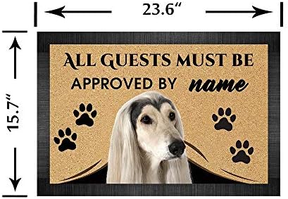 ЧАНТА За всички Гости Трябва да бъде Одобрено от изтривалка с надпис My Love Dog Мопс Добре дошли Мат с потребителско име 23,6 X 15,7