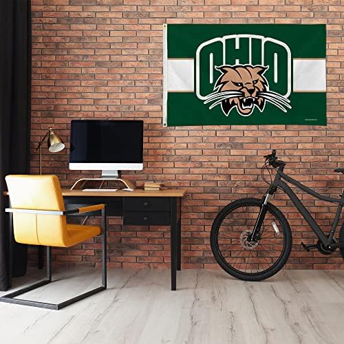 Знаме-знамето на NCAA Ohio Bobcats 3 'x 5' - Едностранно - За помещения или на открито - Начало декор от Rico Industries