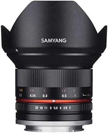 Сверхширокоугольный обектив Samyang SY12M-E-BK 12 мм F2.0 за камери Sony E, Черен