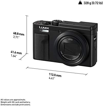 Цифров фотоапарат PANASONIC LUMIX ZS80 с резолюция от 20,3 Mp, 30-кратно увеличение 24-720 мм, видео 4K, оптичен стабилизатор