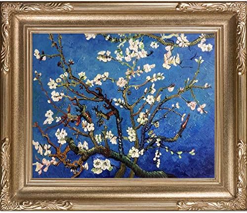 Репродукция масло с оригинални картини на Винсент Ван Гог в рамката на Клони бадемово дърво в цвят голям асортимент от