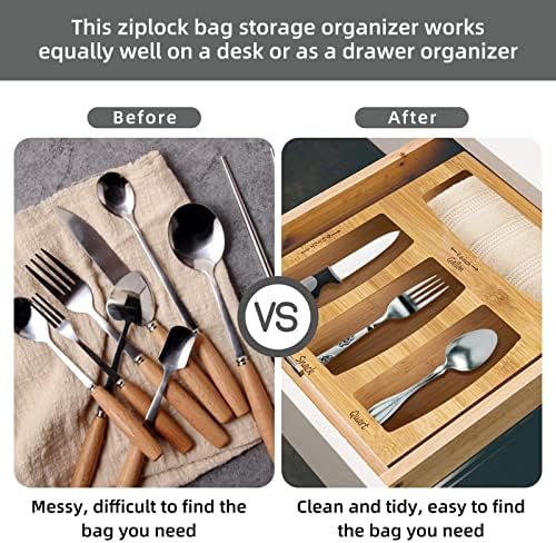 Органайзер за чанти за съхранение на WOZICOYO за кухненските чекмеджета: Подходящ за кухненски чекмеджета, съвместима с торби