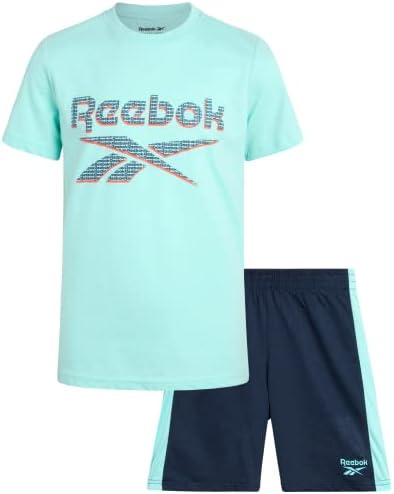 Комплект шорти за момчета Reebok – тениска за изказвания от 2 теми и Баскетболни спортни шорти (8-12 години)