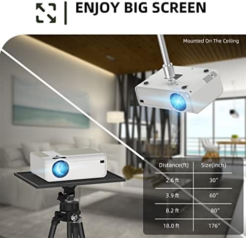 Мини проектор CLGZS T4 3600 Лумена С поддръжка на Full 1080P LED Proyector с голям екран, Преносим за Домашно кино