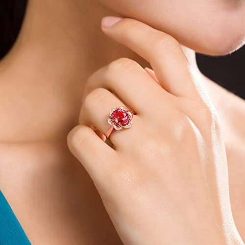 Пръстени за жени, подаръци за рожден ден, 2023, модерен пръстен, оферта, женски пръстен, подарък за Свети Валентин, пръстен с цирконий, червена роза