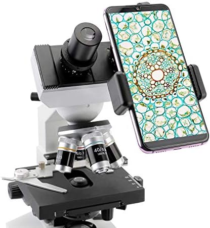 Cafthings Led Бинокъла Част Лабораторен Професионален Електронен Биологичен Микроскоп с окулярами 10X 20X, пластове механично