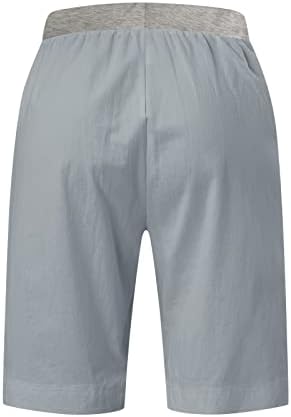 Дамски панталони, всекидневни елегантен дамски дантелени ежедневни широки шорти, модни памучни панталони с принтом под формата на маргаритка и джоб копчета