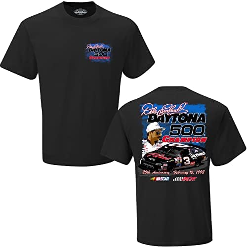 Дейл Старши 3 GM Goodwrench Car 2-Странен тениска Daytona 500 Anniversary за възрастни Наскар Черно (Голям размер)