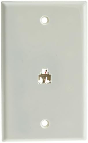 Стенни панела за 2-линеен телефон ACL, RJ11 4 Тел, Бял, 3 опаковки