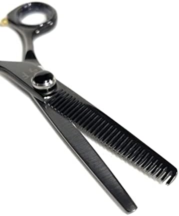 Ножици Fanatic Pro Series Black Titanium с 3 дупки, професионални ножици за коса, двойни дупки за пръстите ни дават възможност