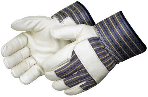 Liberty Ръкавица & Safety 3124XL Качествена Ръкавица за ръцете от телешка кожа, с гумирано белезници 4-1/2