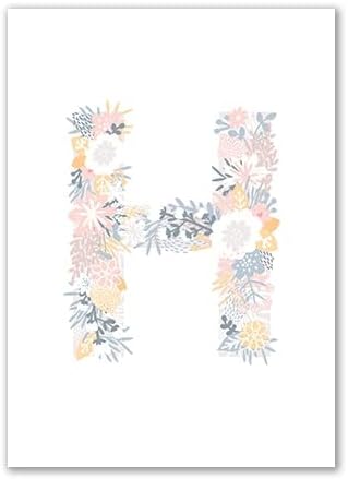 ВОТРОН Цветни Букви от Азбуката Стенно Изкуство Платно Плакати И Щампи За Розово Декор на Детска Стая Интериор