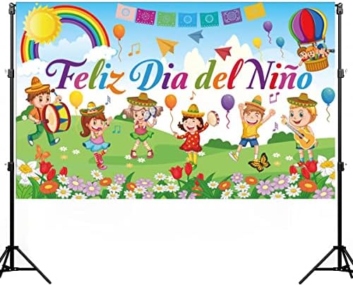 Диа-Дел-Ниньо Фелиз Фон Банер на Диа-дел-Ниньо, Мексико, на Фона на отбелязването на Деня за защита на децата, Украса