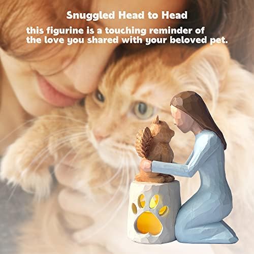 Запомнящи се подаръци за Морската котка - Статуетка-Свещник за котки-Ангел с led свещ - Подарък за любителите